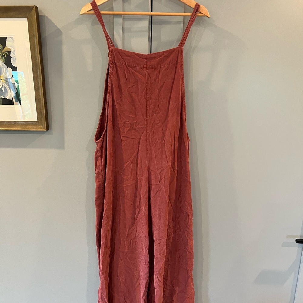 Pink Wide Leg Corduroy Overalls
